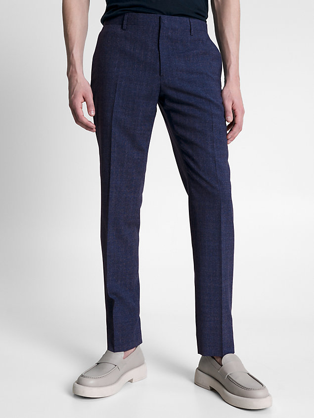 denim tailored slim fit linen trousers for men tommy hilfiger