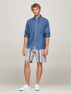 Striped shorts outfit on sale mens