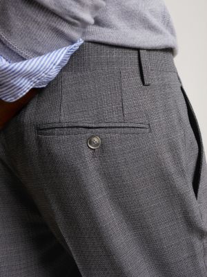 Herren-Hosen Im Hahnentritt-Look – Tailliert, Aus Wollmischung – Perfekt Für Anzug Oder Business-Outfit
