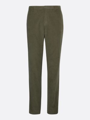 Pantalón de pana y corte slim, Verde