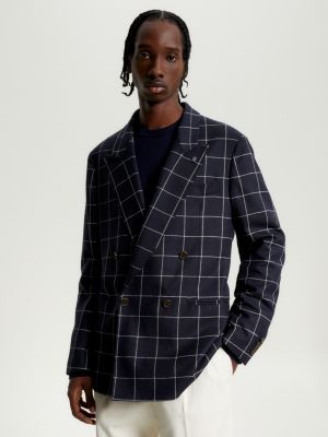 Tommy Hilfiger Blue Plaid Windowpane Sport Coat, $73