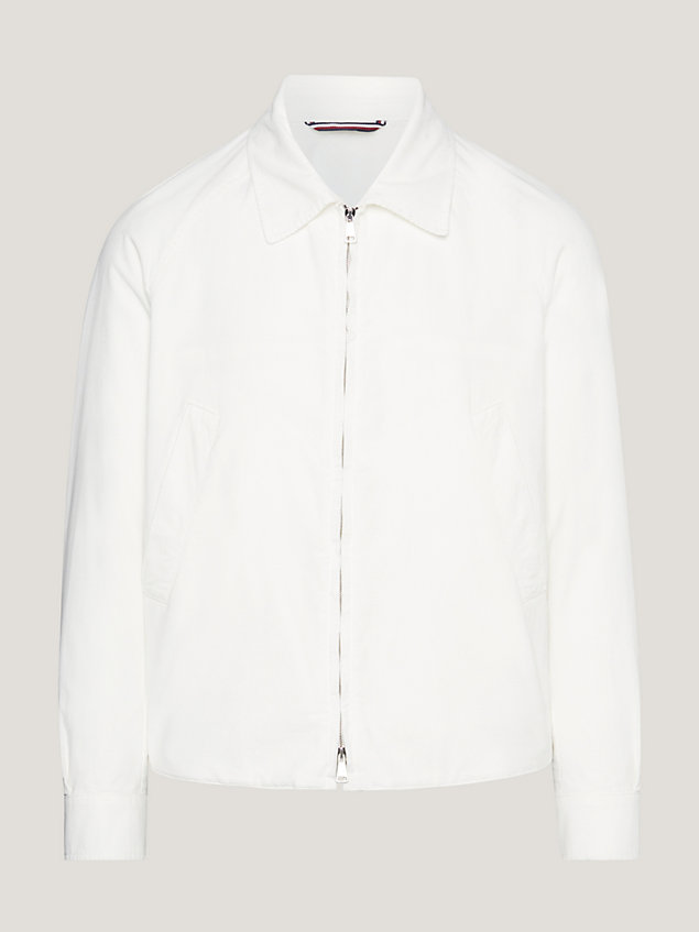 white hemdjacke aus cord in stückfärbung für herren - tommy hilfiger