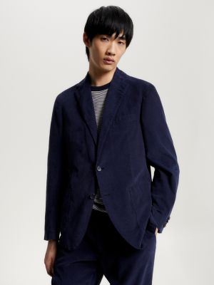 Mens blue corduroy clearance blazer