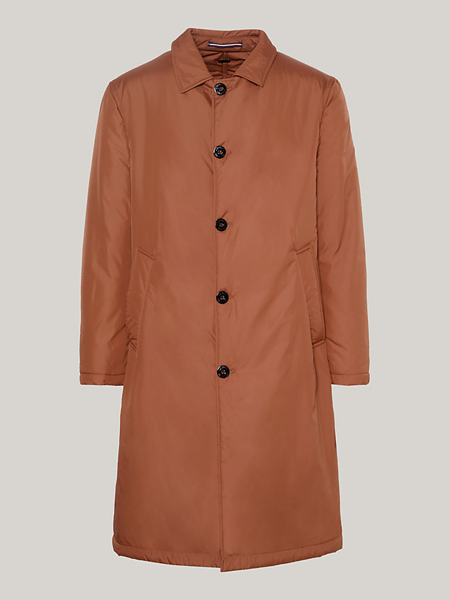 brown th flex regular fit car coat for men tommy hilfiger