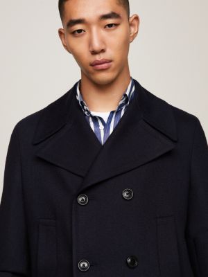 Tommy hilfiger short double best sale breasted peacoat