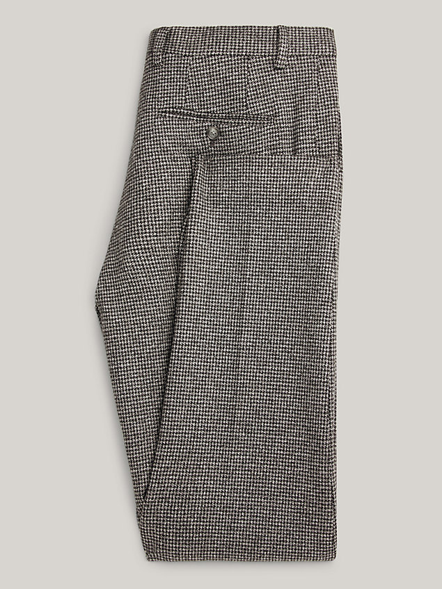 grey houndstooth check jersey two piece suit for men tommy hilfiger