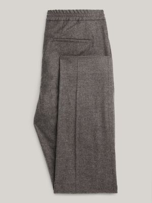 grey washable flannel slim fit suit for men tommy hilfiger