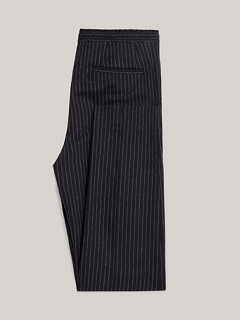 blue dotted pinstripe two-piece slim fit suit for men tommy hilfiger
