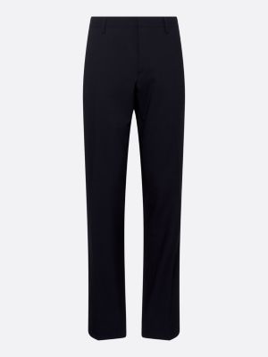 tailored trousers in a slub wool and viscose fabric