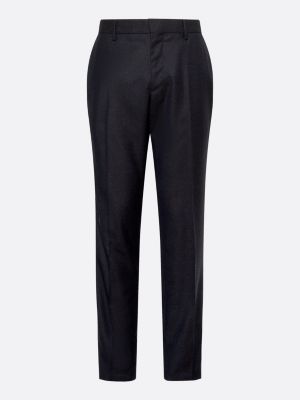 Pantalón formal de corte slim en lana, Gris