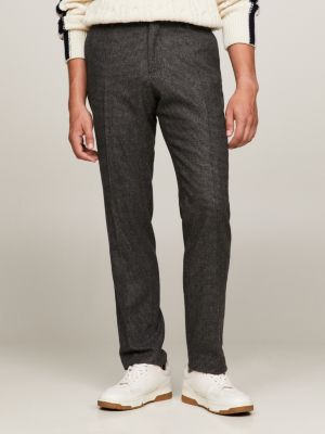 Micro-Houndstooth Tailored Chino Pants