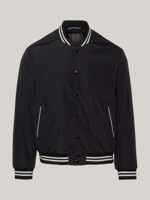 Tommy hilfiger stripe hot sale rib bomber jacket