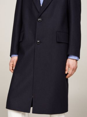 Oversized Relaxed Fit Longline-Mantel | Blau | Tommy Hilfiger