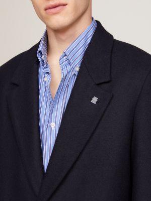 Oversized Relaxed Fit Longline-Mantel | Blau | Tommy Hilfiger
