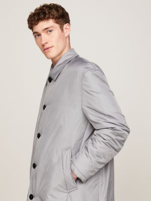 Wattierter Regular Fit Staubmantel | Grau | Tommy Hilfiger