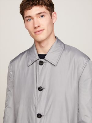 Wattierter Regular Fit Staubmantel | Grau | Tommy Hilfiger