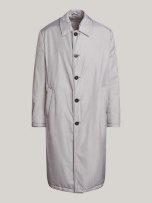 Wattierter Regular Fit Staubmantel | Grau | Tommy Hilfiger