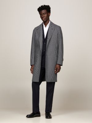 Houndstooth overcoat men best sale