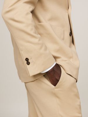 Double Breasted Unconstructed Regular Fit Blazer | Beige | Tommy 