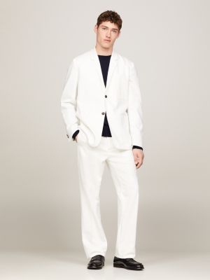 white unstrukturierter regular fit blazer für herren - tommy hilfiger