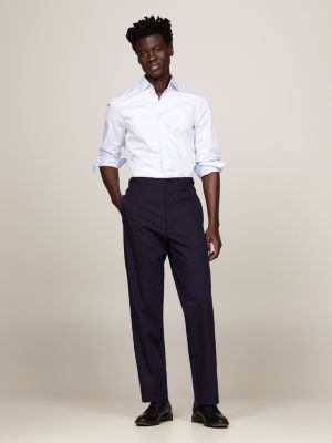 blue regular fit jersey-hose mit verstellbarem bund für herren - tommy hilfiger