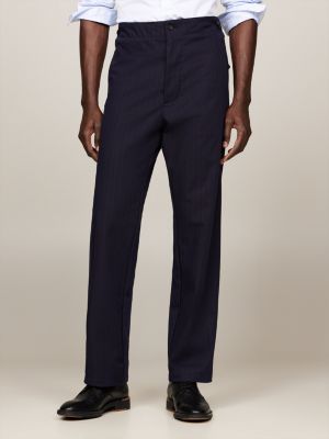 Regular Fit Jersey-Hose mit verstellbarem Bund | Blau | Tommy Hilfiger