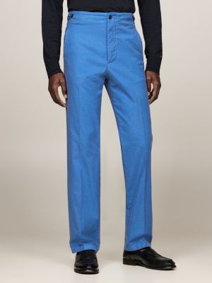 Garment Dyed Regular Fit Trousers | Blue | Tommy Hilfiger