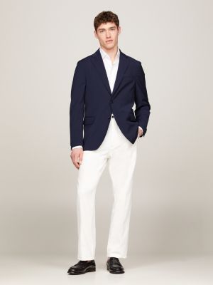 blue verstaubarer slim fit blazer aus jersey für herren - tommy hilfiger