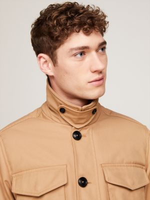 Multi-Pocket Regular Fit Field Jacket, Beige