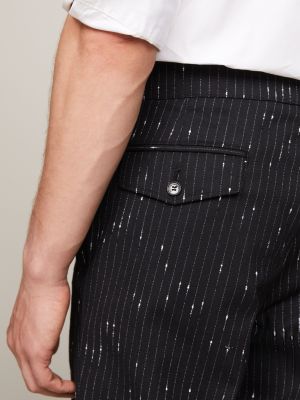 black pinstripe regular trousers for men tommy hilfiger