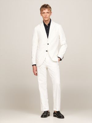 white lightweight slim fit blazer for men tommy hilfiger