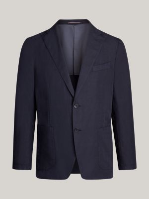 Tweedelig single breasted slim fit pak Blauw Tommy Hilfiger