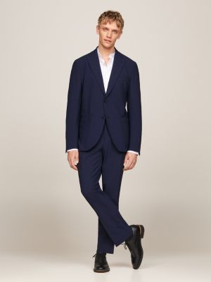 Tweedelig slim fit pak met krijtstreep Blauw Tommy Hilfiger