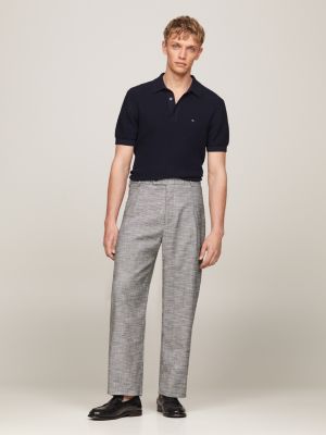 multi pleated leg regular trousers for men tommy hilfiger