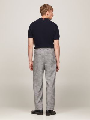 multi pleated leg regular trousers for men tommy hilfiger