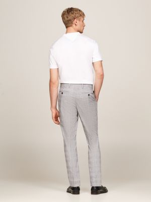 Slim Fit Hose mit Prince of Wales-Karomuster | Grau | Tommy Hilfiger