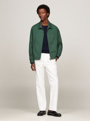 veste zippée à col vert pour hommes tommy hilfiger