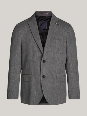 costume droit à micro rayures gris pour hommes tommy hilfiger