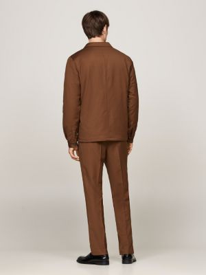 brown padded work jacket for men tommy hilfiger