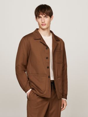 veste worker rembourrée brown pour hommes tommy hilfiger