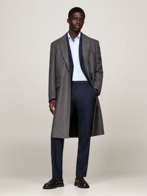 Peaked lapel overcoat hotsell