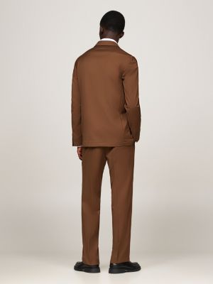 Slim Fit Sakko mit aufgesetzten Taschen | Braun | Tommy Hilfiger