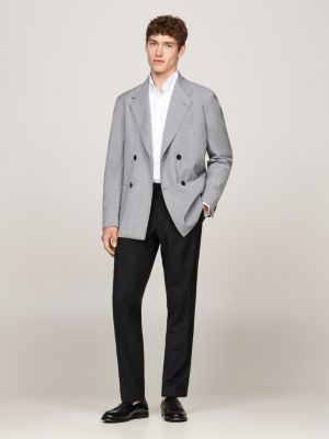 blazer doppiopetto grigio da uomini tommy hilfiger