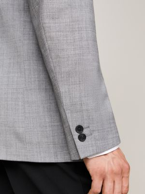 blazer doppiopetto grigio da uomini tommy hilfiger