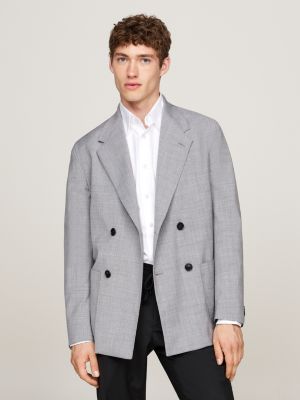 Double Breasted Blazer Grey Tommy Hilfiger