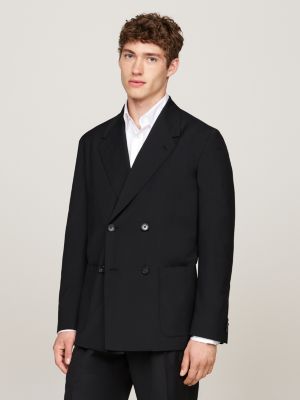 blazer doppiopetto black da uomini tommy hilfiger