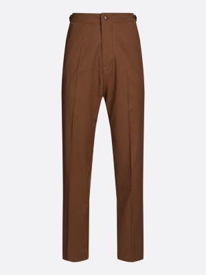 brown adjustable waist trousers for men tommy hilfiger