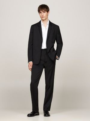 black adjustable waist trousers for men tommy hilfiger