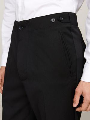 black adjustable waist trousers for men tommy hilfiger