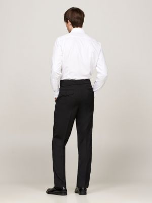 black adjustable waist trousers for men tommy hilfiger